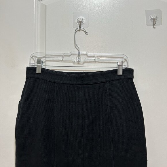 Chanel Vintage Linen Blend Wool Button Front Pencil Skirt Buttons Pocket Small - Picture 10 of 16